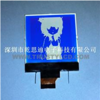 2.4寸单色点阵液晶屏128x128图形点阵SPI串口通讯